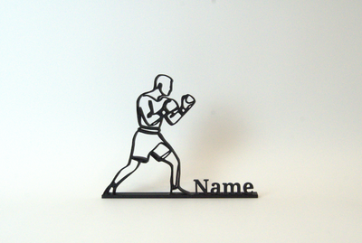Figura 3D personalizada de boxeador impresa en 3D
