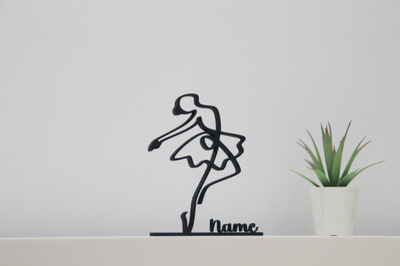 regalo para bailarinas, decoración artística, impresión 3D ecológica