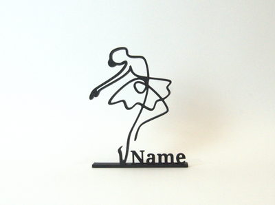 Figura 3D personalizada de bailarina impresa en 3D