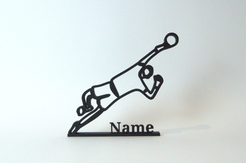 escultura personalizada de portero en 3D