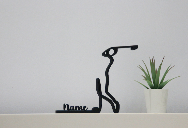 Figura de golfista personalizada en 3D | Regalo para amantes del golf 2