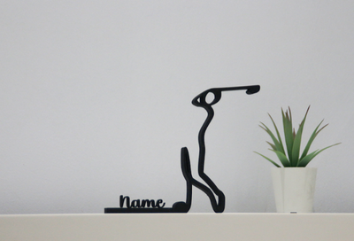 Figura de golfista personalizada en 3D | Regalo para amantes del golf 2