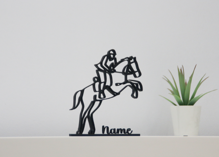 Regalo 3D personalizado para amantes de los caballos