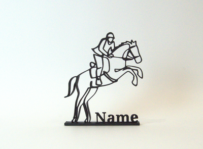 Figura 3D personalizada de equitación impresa en 3D