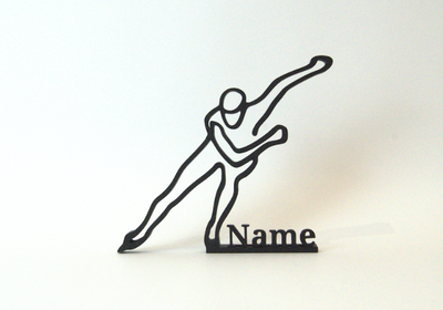 Escultura 3D personalizada de patinador