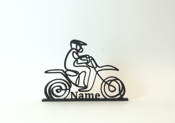 Figura 3D personalizada de Motocross