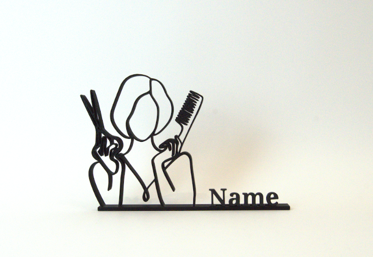 Escultura 3D personalizada de peluquero impresa en 3D