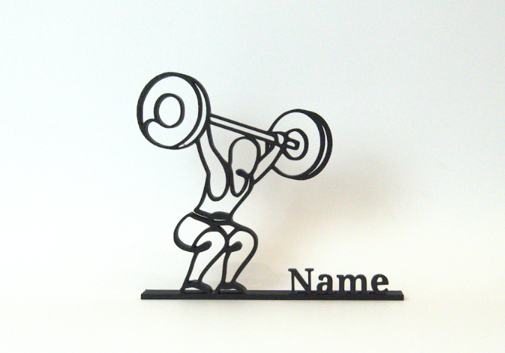 Escultura 3D personalizada de Deadlift impresa en 3D
