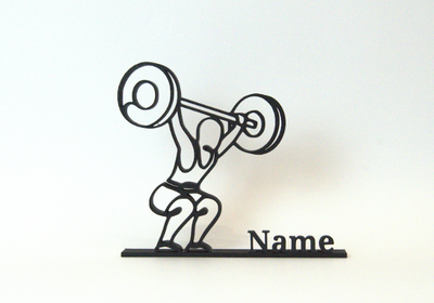 Escultura 3D personalizada de Deadlift impresa en 3D