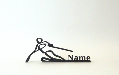 escultura 3D personalizada de esquiador