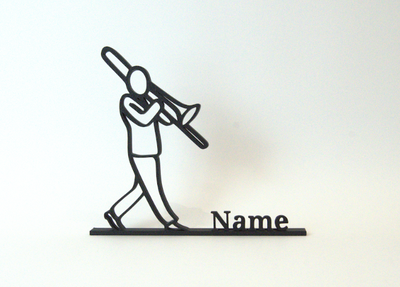 Figura 3D personalizada de trompetista impresa en 3D