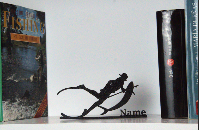 Figura 3D personalizada de pesca submarina impresa en 3D