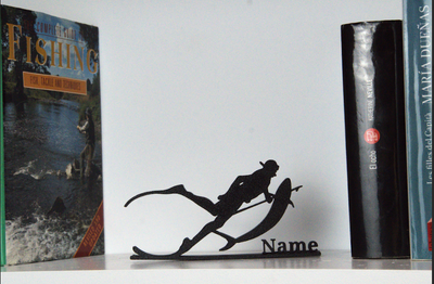 Figura 3D personalizada de pesca submarina impresa en 3D