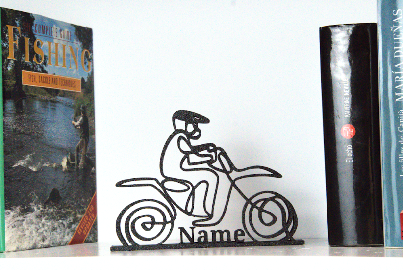 Figura personalizada de Motocross arte lineal