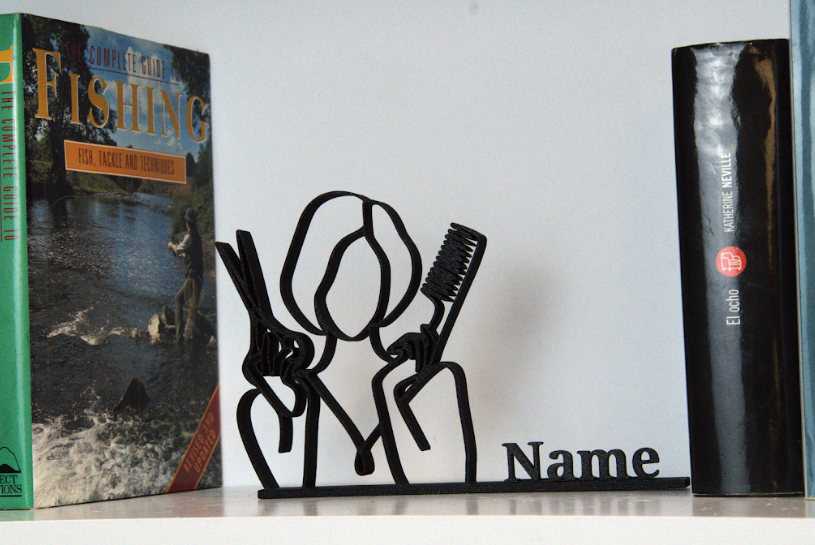 Figura lineal moderna para estilistas y salones de belleza