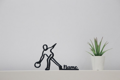 Arte lineal 3D personalizado de bolos