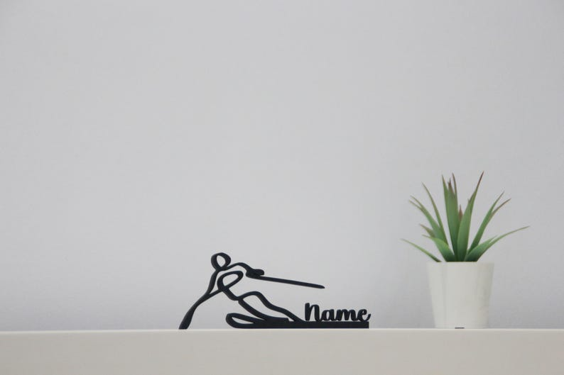 escultura 3D de esquiador personalizada