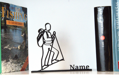 Escultura impresa en 3D arte lineal senderista