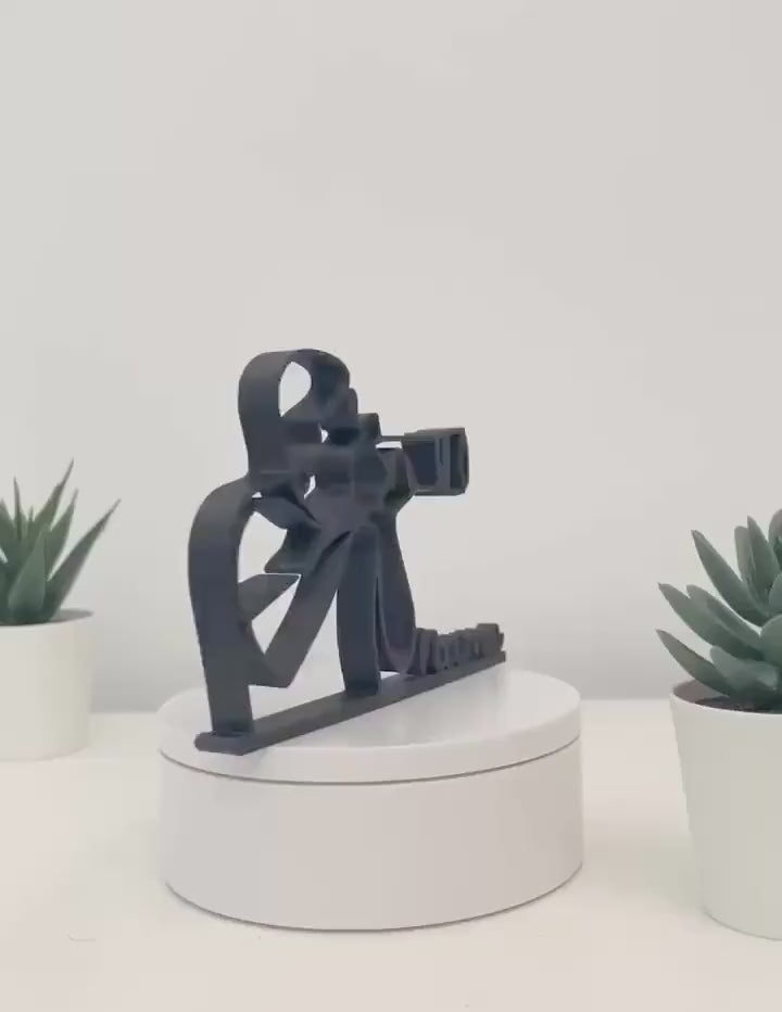 Figura 3D personalizada de fotógrafo | Regalo para amantes de la fotografía