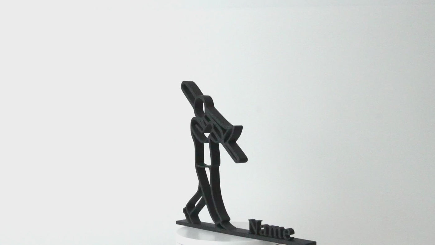 Figura 3D personalizada Trompetista – Arte musical | Escultura impresa en 3D