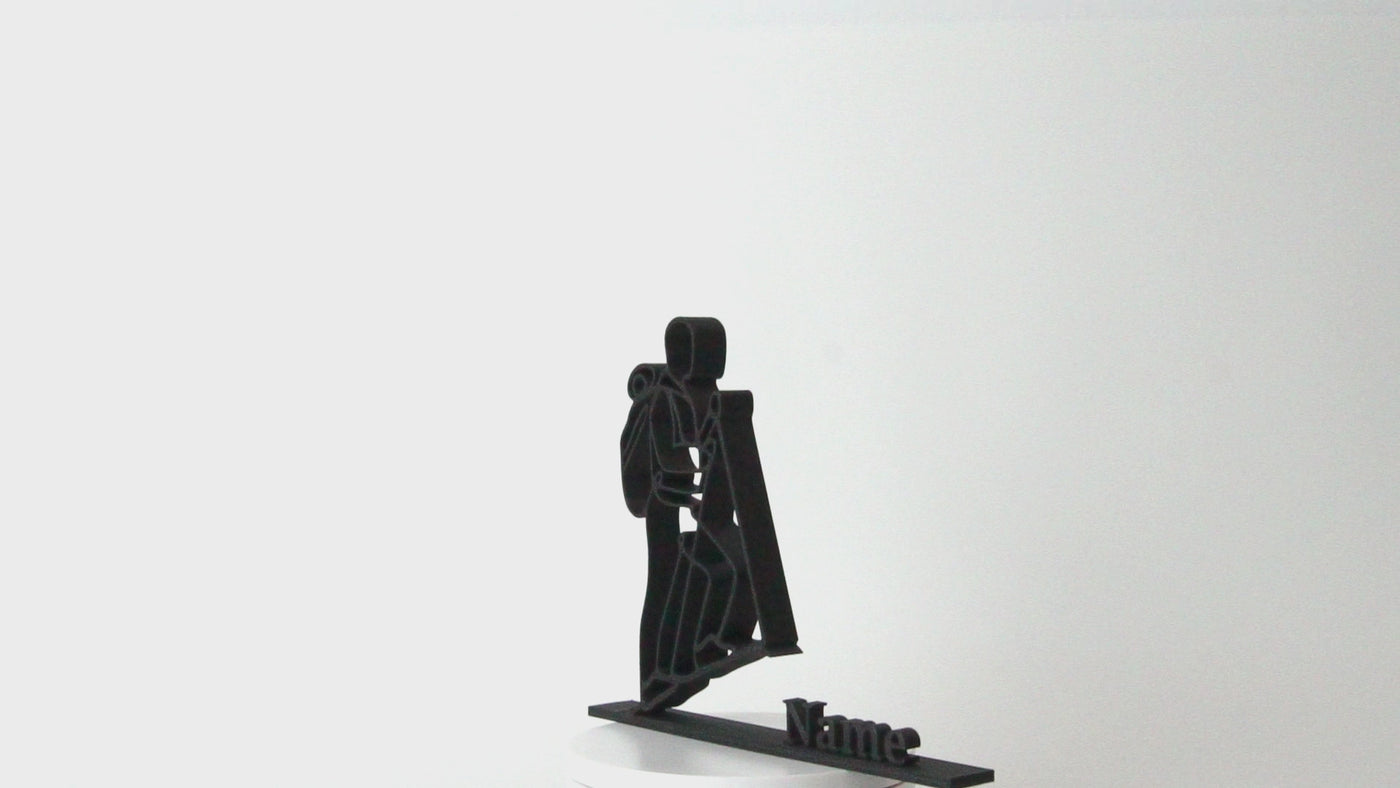 Regalo personalizado de arte 3D para amantes del senderismo