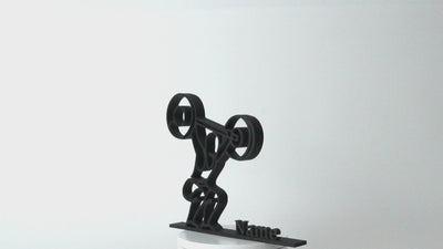Figura 3D personalizada Deadlift – Arte lineal fitness