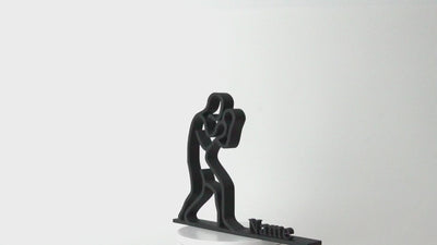 Figura 3D personalizada de boxeador | Arte lineal deportivo | Esculturas de arte 3D 2