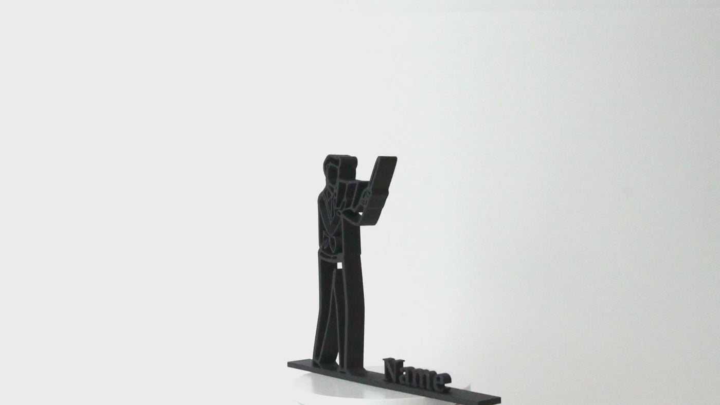 Figura 3D personalizada Profesor – Arte educativo | Escultura impresa en 3D