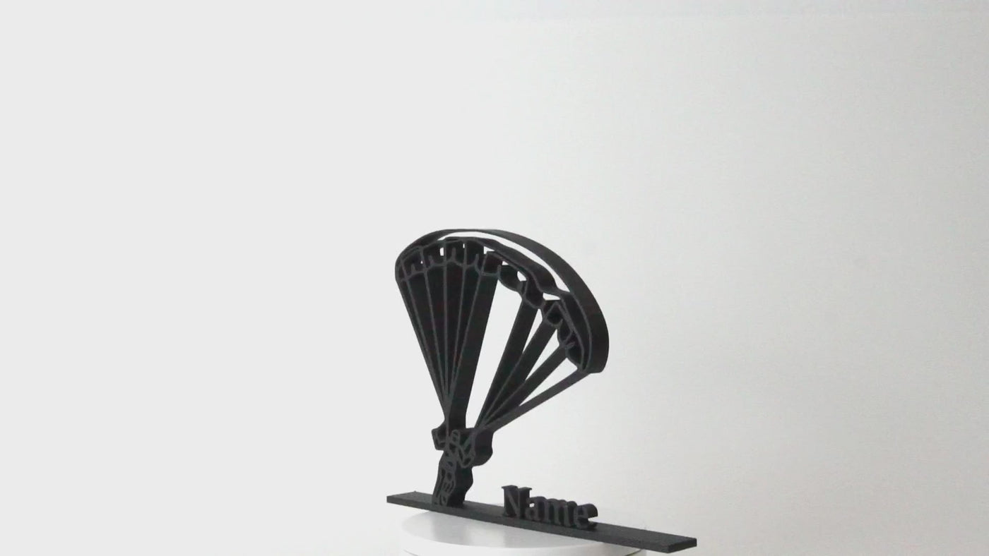 Figura de parapente arte de línea personalizado 3D | Regalo para parapentes