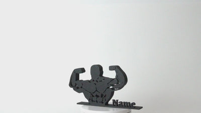 Figura 3D personalizada Strongman – Arte minimalista | Escultura impresa en 3D