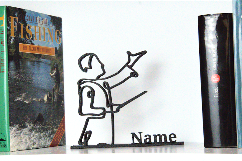 Escultura artística de arte lineal musical para decoración del hogar